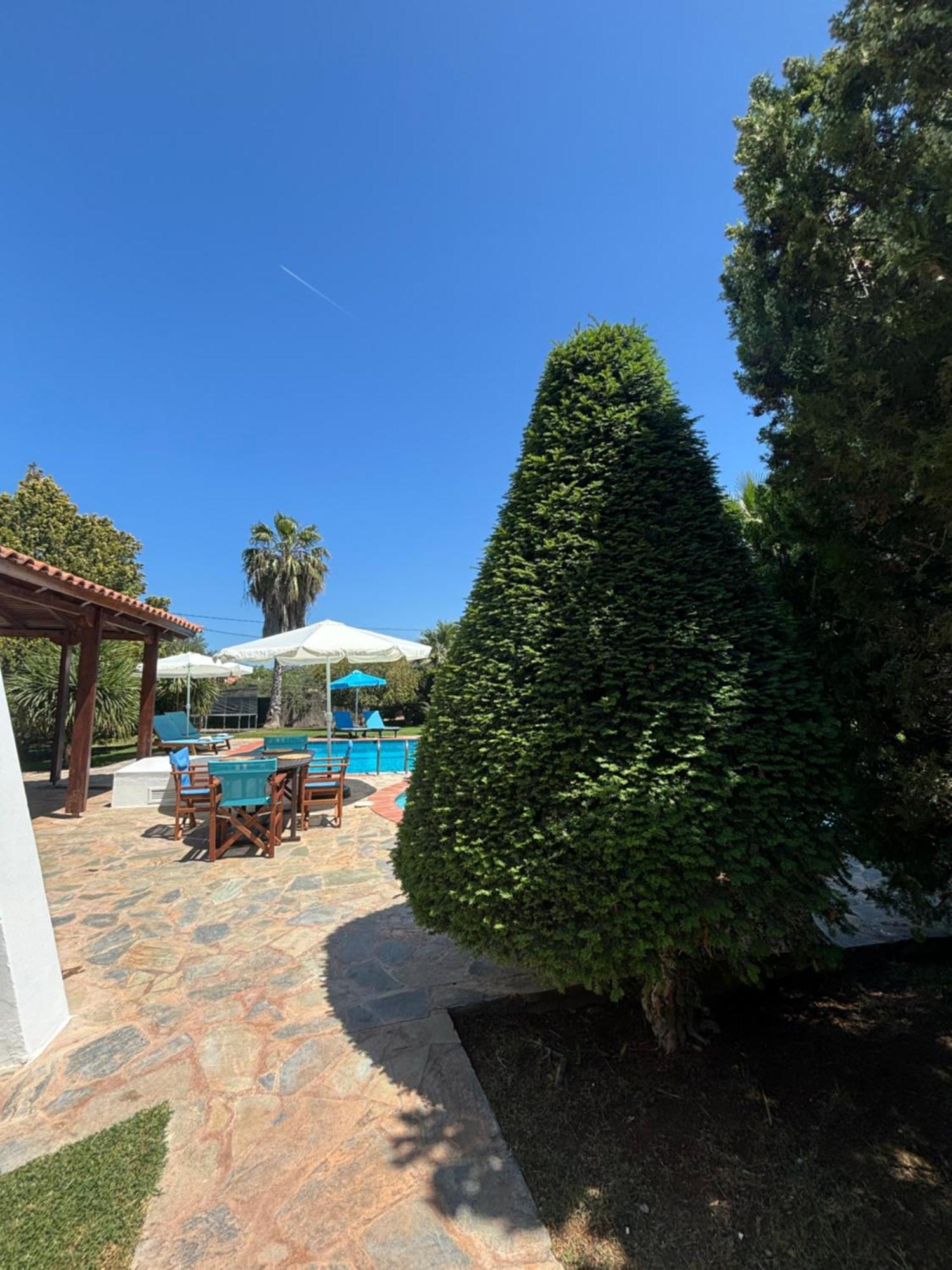 Country House With Pool And Big Garden Oropos Exteriör bild